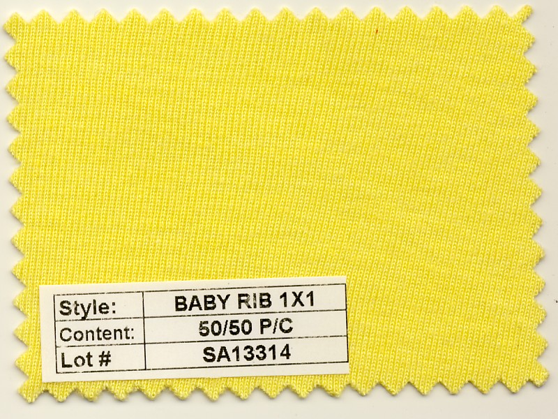 Baby Rib 1X1 50/50 Poly Cotton